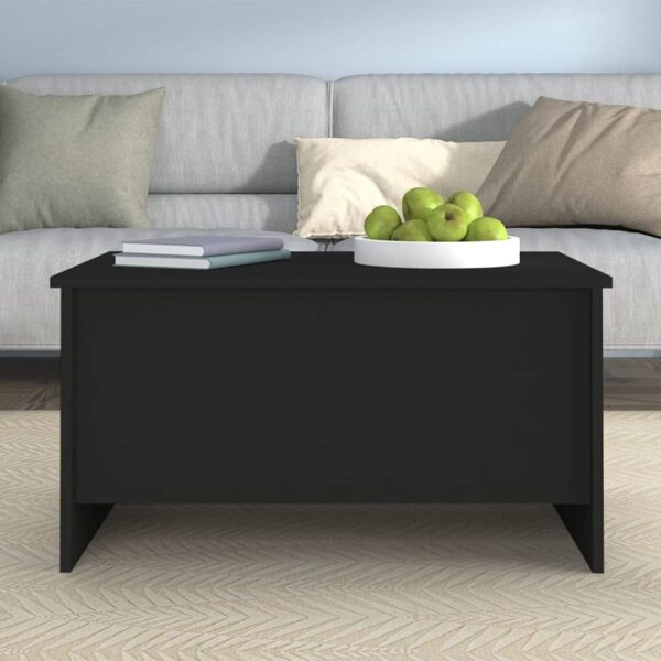 vidaXL Coffee Table Black 31.5"x21.9"x16.3" Engineered Wood - Image 7