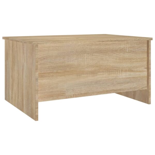 vidaXL Coffee Table Sonoma Oak 31.5"x21.9"x16.3" Engineered Wood - Image 3