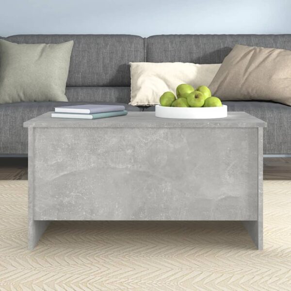 vidaXL Coffee Table Concrete Gray 31.5"x21.9"x16.3" Engineered Wood - Image 7