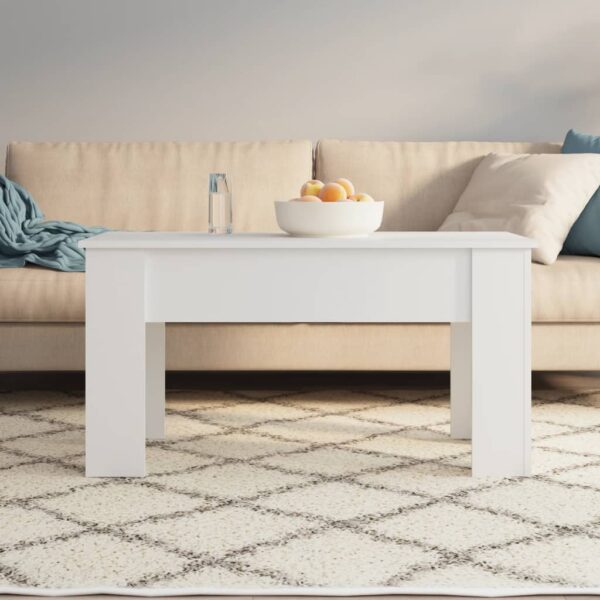 vidaXL Coffee Table White 39.8"x19.3"x20.5" Engineered Wood - Image 3