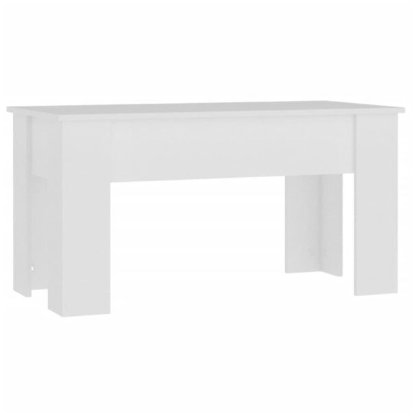 vidaXL Coffee Table White 39.8"x19.3"x20.5" Engineered Wood - Image 5