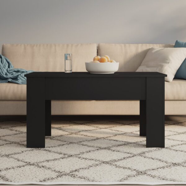 vidaXL Coffee Table Black 39.8"x19.3"x20.5" Engineered Wood - Image 3