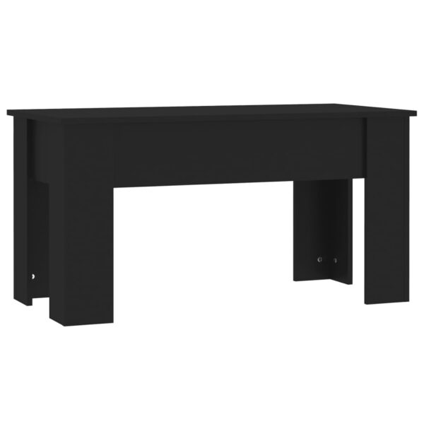 vidaXL Coffee Table Black 39.8"x19.3"x20.5" Engineered Wood - Image 5