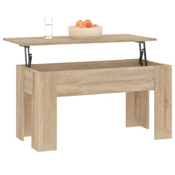 vidaXL Coffee Table Sonoma Oak 39.8"x19.3"x20.5" Engineered Wood - Image 4