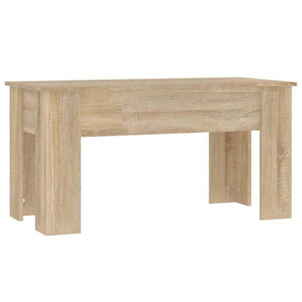 vidaXL Coffee Table Sonoma Oak 39.8"x19.3"x20.5" Engineered Wood - Image 5