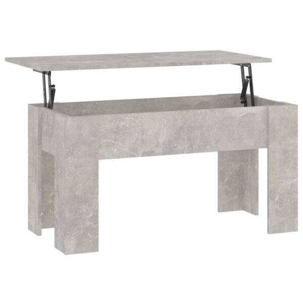 vidaXL Coffee Table Concrete Gray 39.8"x19.3"x20.5" Engineered Wood - Image 2