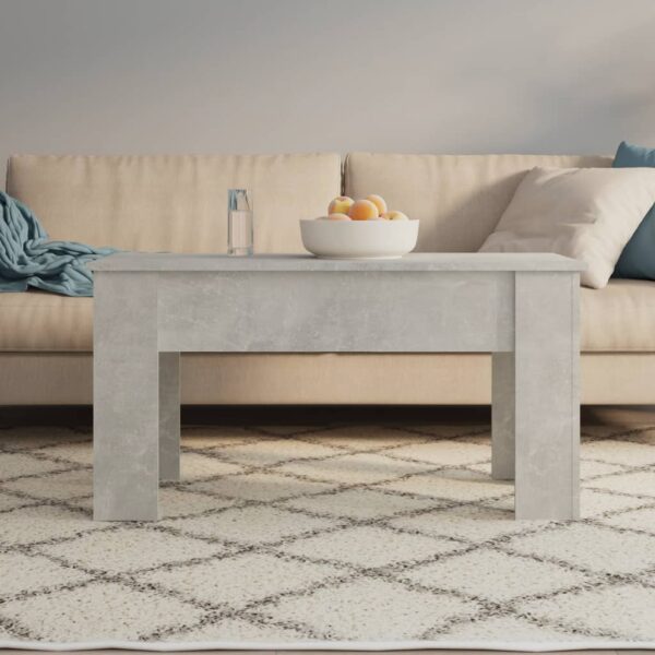 vidaXL Coffee Table Concrete Gray 39.8"x19.3"x20.5" Engineered Wood - Image 3