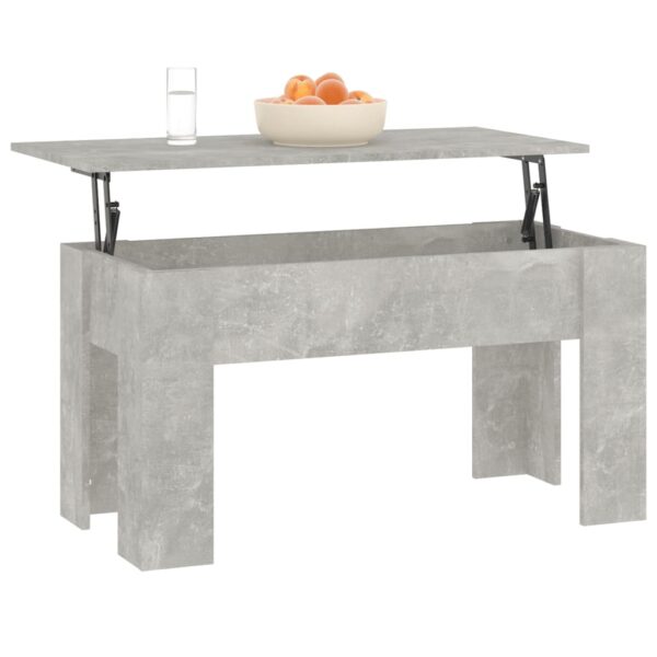 vidaXL Coffee Table Concrete Gray 39.8"x19.3"x20.5" Engineered Wood - Image 4