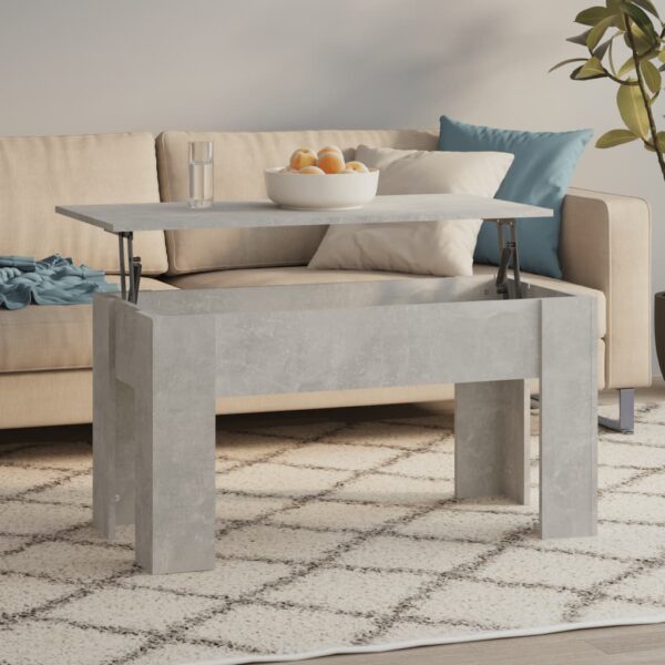 vidaXL Coffee Table Concrete Gray 39.8"x19.3"x20.5" Engineered Wood