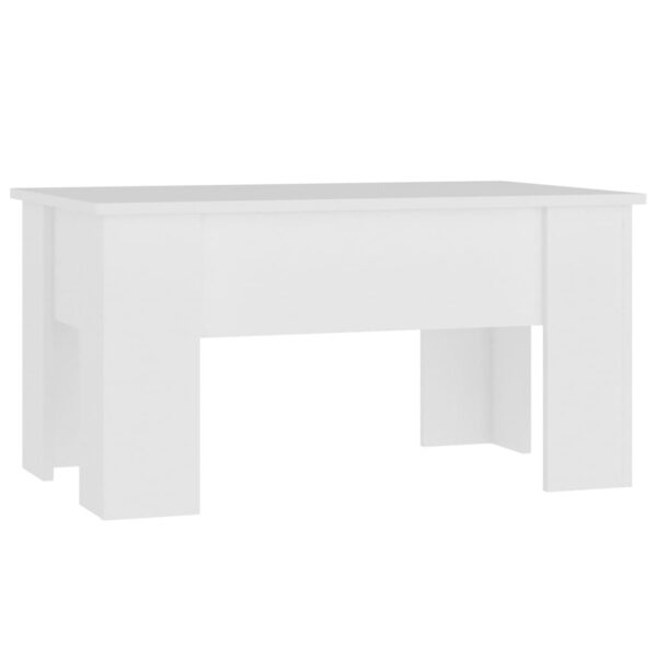 vidaXL Coffee Table White 31.1"x19.3"x16.1" Engineered Wood - Image 2