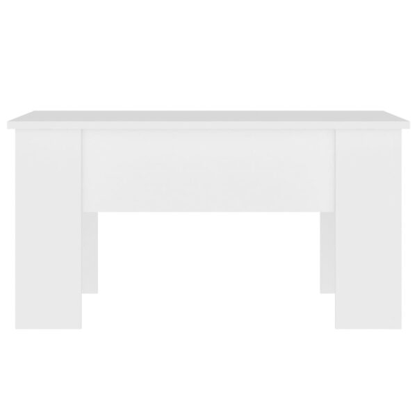 vidaXL Coffee Table White 31.1"x19.3"x16.1" Engineered Wood - Image 3