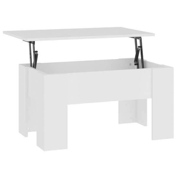 vidaXL Coffee Table White 31.1"x19.3"x16.1" Engineered Wood - Image 5