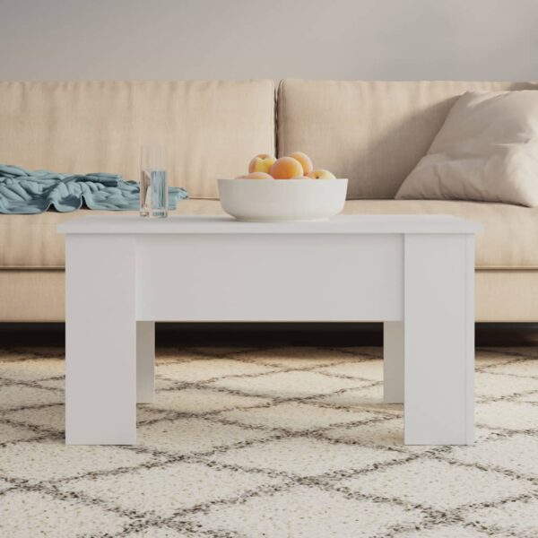 vidaXL Coffee Table White 31.1"x19.3"x16.1" Engineered Wood