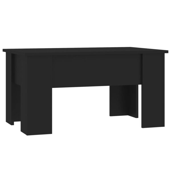 vidaXL Coffee Table Black 31.1"x19.3"x16.1" Engineered Wood - Image 2