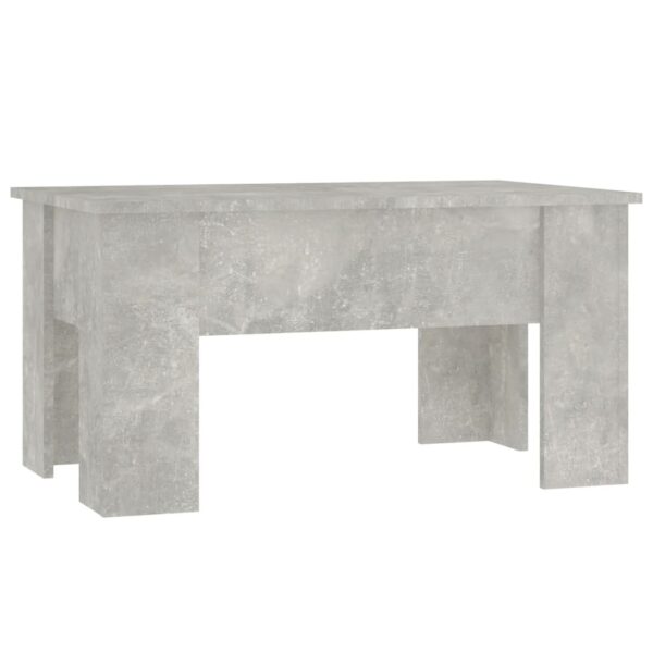 vidaXL Coffee Table Concrete Gray 31.1"x19.3"x16.1" Engineered Wood - Image 2