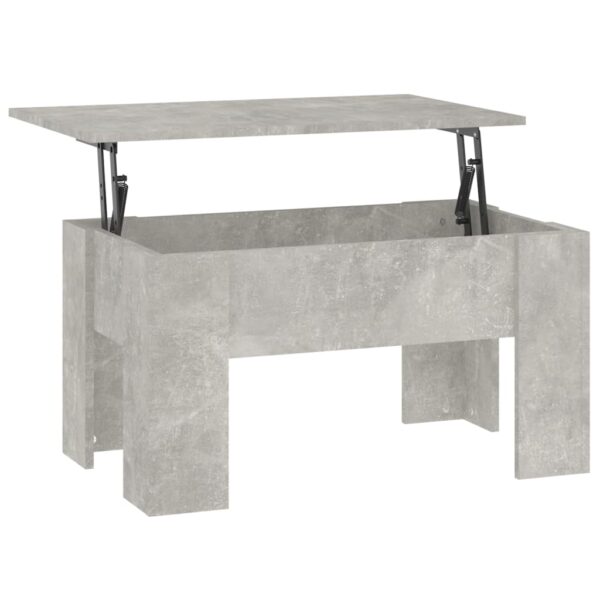 vidaXL Coffee Table Concrete Gray 31.1"x19.3"x16.1" Engineered Wood - Image 5