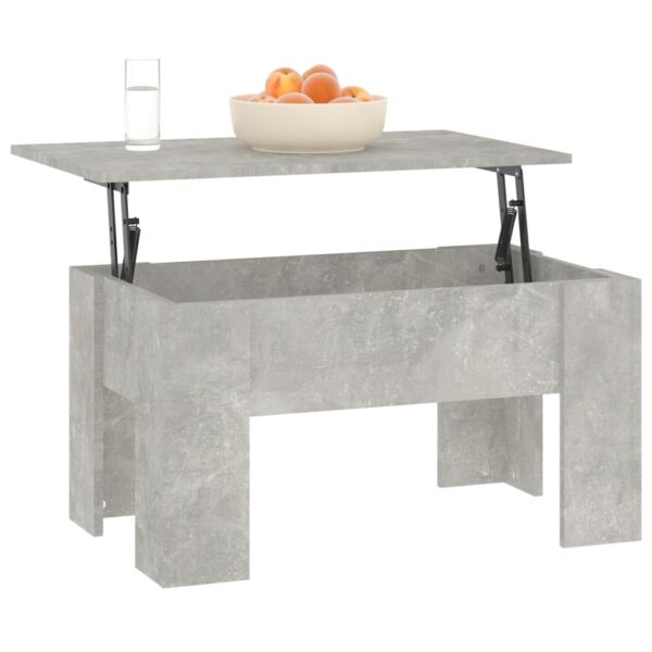 vidaXL Coffee Table Concrete Gray 31.1"x19.3"x16.1" Engineered Wood - Image 6