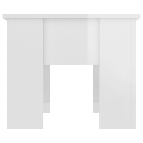 vidaXL Coffee Table High Gloss White 31.1"x19.3"x16.1" Engineered Wood - Image 4