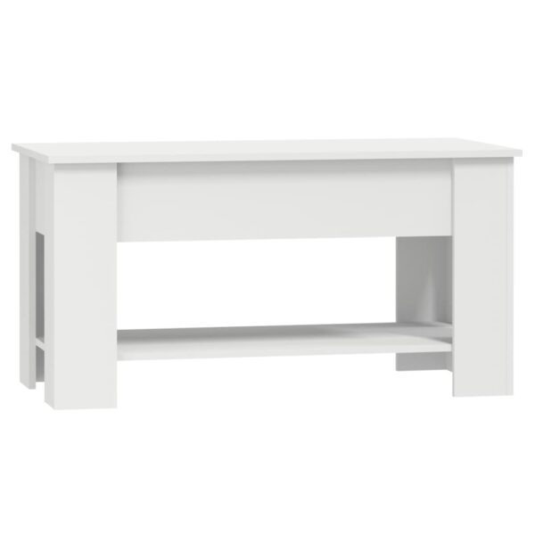 vidaXL Coffee Table White 39.8"x19.3"x20.5" Engineered Wood - Image 3