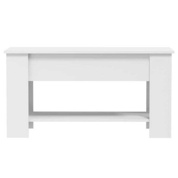 vidaXL Coffee Table White 39.8"x19.3"x20.5" Engineered Wood - Image 4