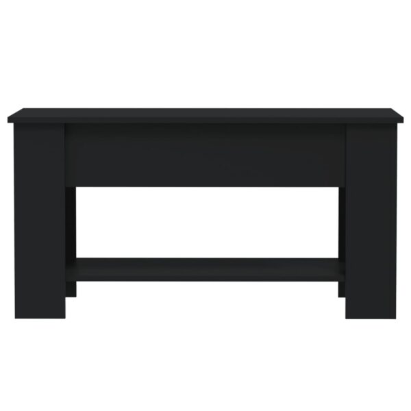 vidaXL Coffee Table Black 39.8"x19.3"x20.5" Engineered Wood - Image 4