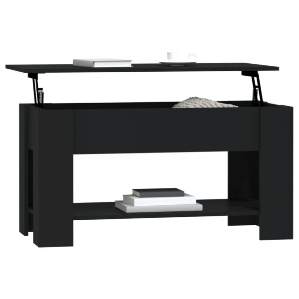 vidaXL Coffee Table Black 39.8"x19.3"x20.5" Engineered Wood - Image 7