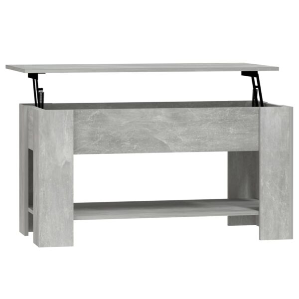 vidaXL Coffee Table Concrete Gray 39.8"x19.3"x20.5" Engineered Wood - Image 2