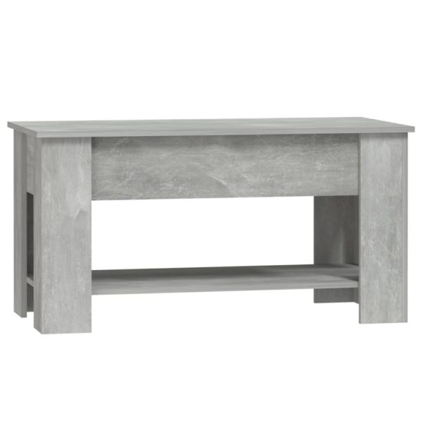 vidaXL Coffee Table Concrete Gray 39.8"x19.3"x20.5" Engineered Wood - Image 3