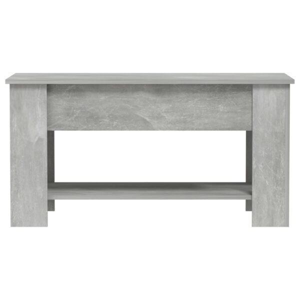 vidaXL Coffee Table Concrete Gray 39.8"x19.3"x20.5" Engineered Wood - Image 4