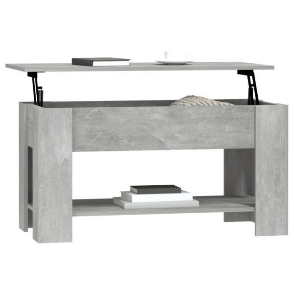 vidaXL Coffee Table Concrete Gray 39.8"x19.3"x20.5" Engineered Wood - Image 7