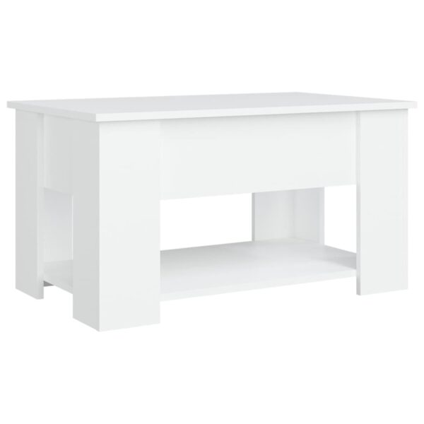 vidaXL Coffee Table White 31.1"x19.3"x16.1" Engineered Wood - Image 5