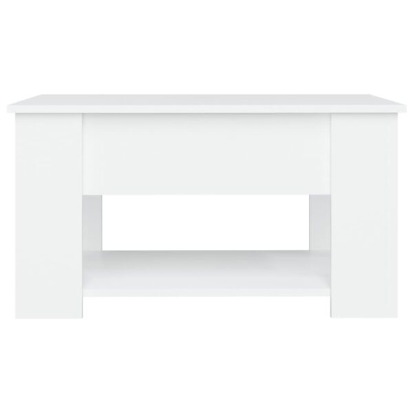 vidaXL Coffee Table White 31.1"x19.3"x16.1" Engineered Wood - Image 6