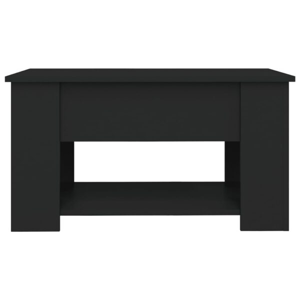 vidaXL Coffee Table Black 31.1"x19.3"x16.1" Engineered Wood - Image 6