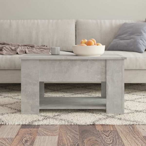 vidaXL Coffee Table Concrete Gray 31.1"x19.3"x16.1" Engineered Wood - Image 3