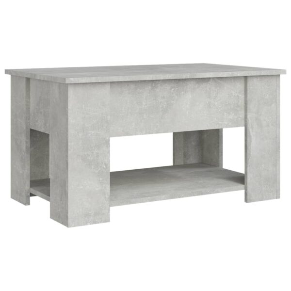 vidaXL Coffee Table Concrete Gray 31.1"x19.3"x16.1" Engineered Wood - Image 5