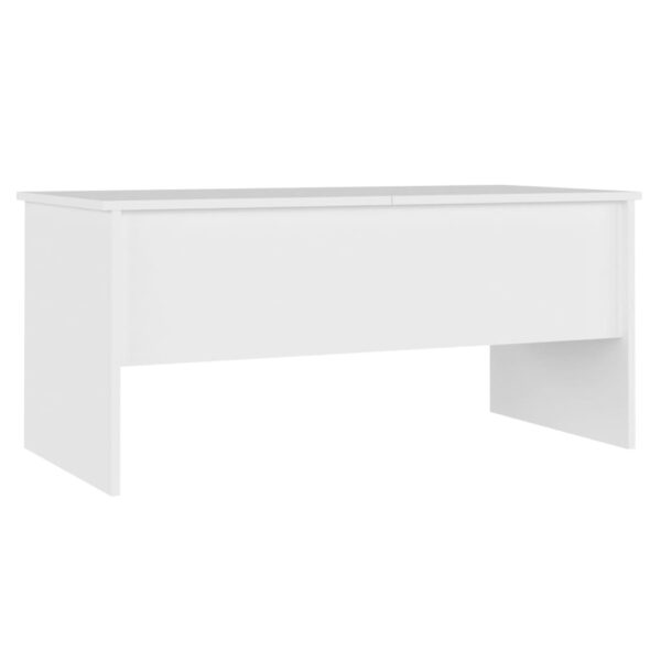 vidaXL Coffee Table White 40.2"x19.9"x18.3" Engineered Wood - Image 5