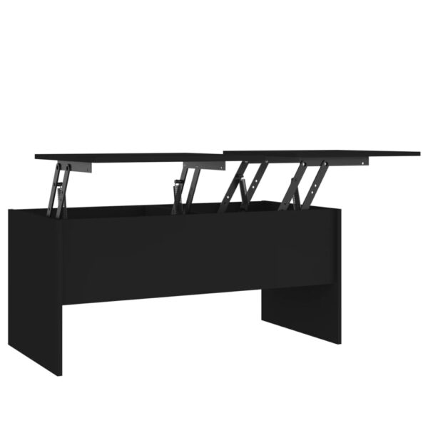 vidaXL Coffee Table Black 40.2"x19.9"x18.3" Engineered Wood - Image 2