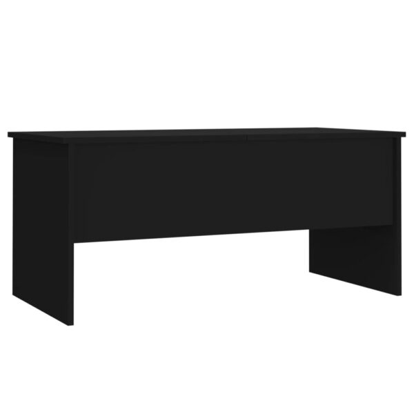 vidaXL Coffee Table Black 40.2"x19.9"x18.3" Engineered Wood - Image 5