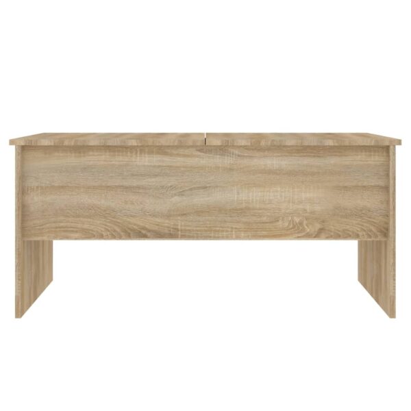 vidaXL Coffee Table Sonoma Oak 40.2"x19.9"x18.3" Engineered Wood - Image 6