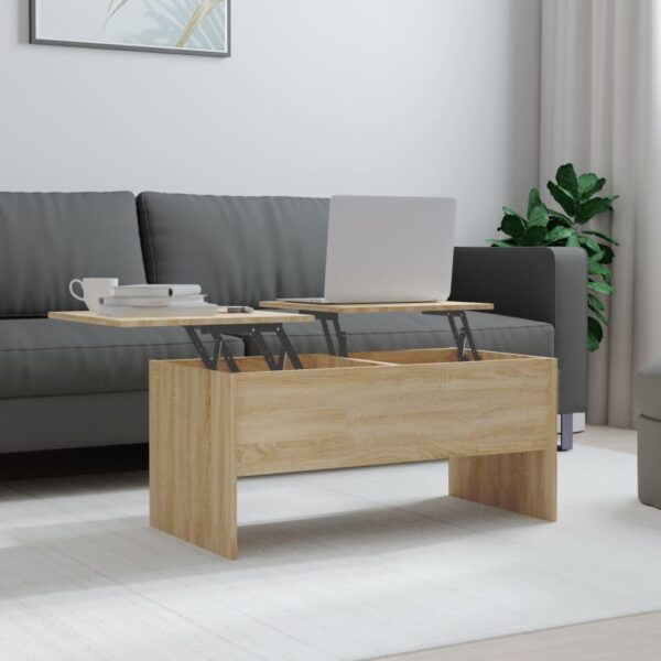 vidaXL Coffee Table Sonoma Oak 40.2"x19.9"x18.3" Engineered Wood