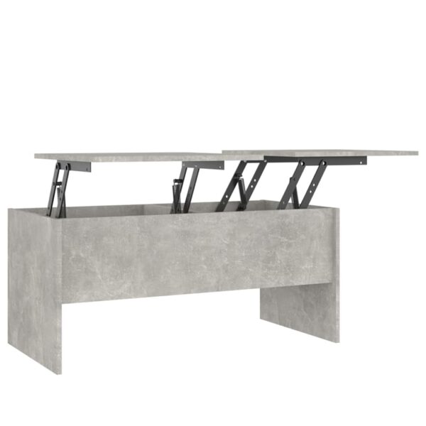 vidaXL Coffee Table Concrete Gray 40.2"x19.9"x18.3" Engineered Wood - Image 2