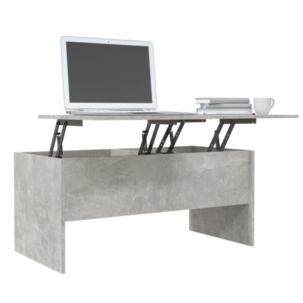 vidaXL Coffee Table Concrete Gray 40.2"x19.9"x18.3" Engineered Wood - Image 4