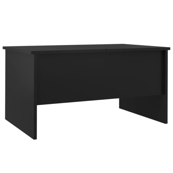 vidaXL Coffee Table Black 31.5"x19.7"x16.7" Engineered Wood - Image 5