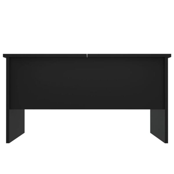 vidaXL Coffee Table Black 31.5"x19.7"x16.7" Engineered Wood - Image 6