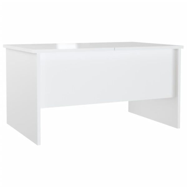 vidaXL Coffee Table High Gloss White 31.5"x19.7"x16.7" Engineered Wood - Image 5