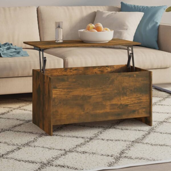 vidaXL Coffee Table Smoked Oak 40.2"x21.9"x20.7" Engineered Wood