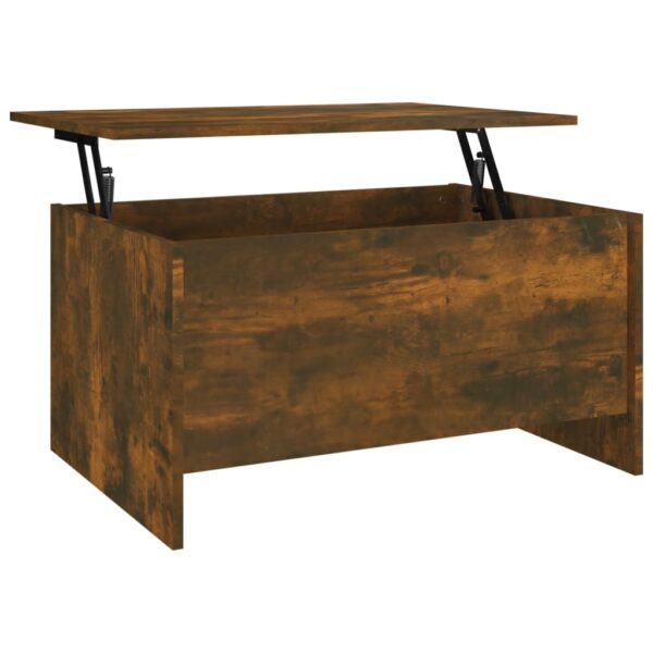 vidaXL Coffee Table Smoked Oak 31.5"x21.9"x16.3" Engineered Wood - Image 2