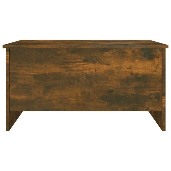 vidaXL Coffee Table Smoked Oak 31.5"x21.9"x16.3" Engineered Wood - Image 4