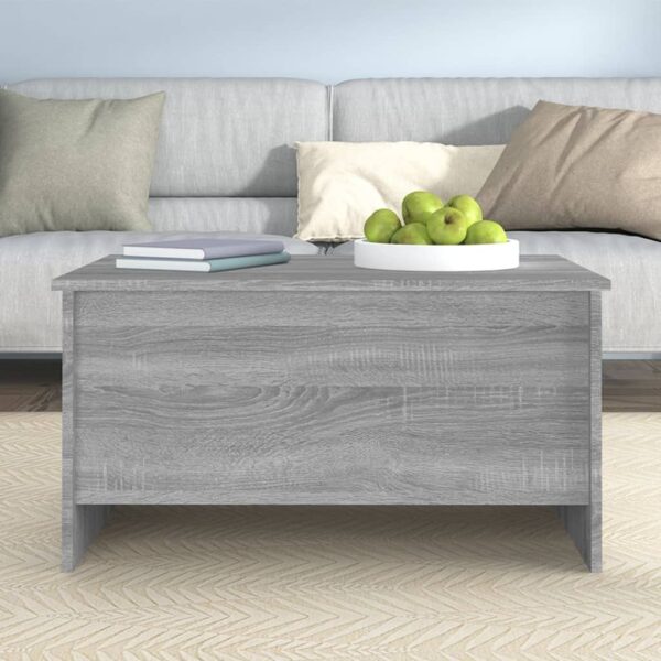 vidaXL Coffee Table Gray Sonoma 31.5"x21.9"x16.3" Engineered Wood - Image 6