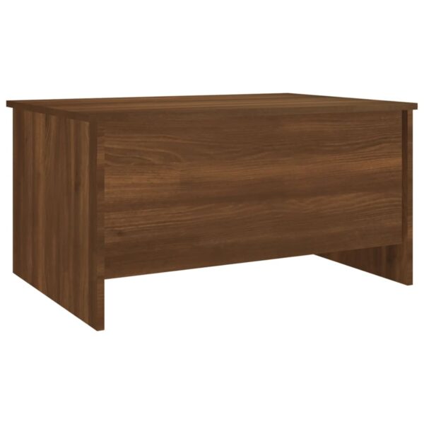 vidaXL Coffee Table Brown Oak 31.5"x21.9"x16.3" Engineered Wood - Image 3